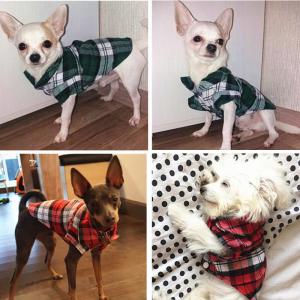 China Soft Pet Apparel Summer Plaid Small Dog Vest 100% Cotton Material on sale