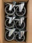 Heavy Duty Industrial PVC Casters Non Marking With Zinc Plated