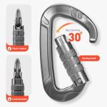 Heavy Industry 12kN Aluminum Snap Hook for Hammock Locking Carabiner Climbing