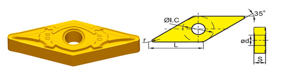 DCMT11T304-FA,Abrasion Resistance Tungsten Carbide Inserts With CVD / TiAlN Coating