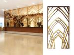 Black Stainless Steel Carved/ Engraved Mashrabiyia Panels For Column Cover