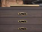 Gold Plated Ceramic Kitchen Cabinet Knobs / Closet Porcelain Handles T Bar Pulls