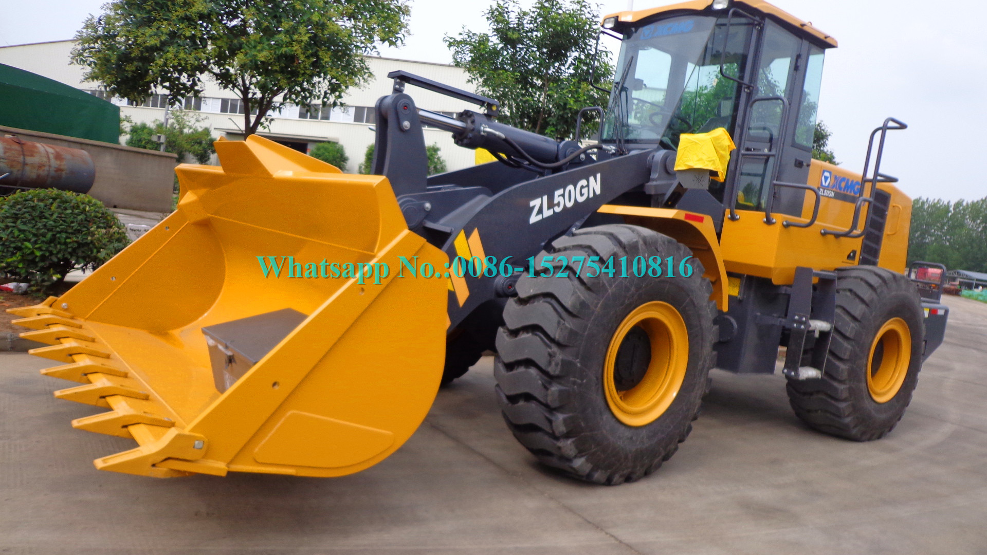 Hydraulic pilot control Heavy Load XCMG ZL50GN 5 Ton wheel loader with 3m3 bucket with CAT Engine