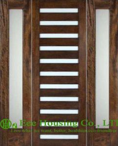Wholesale Customized Solid Mahogany Entry Door with Laminated glass For Villas from china suppliers