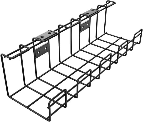 Organize Your Desk Cables with No Drill Carbon Steel Cable Tray and Wire