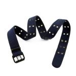 Unisex Stitched Knitted Belt 105cm Double Grommet Web