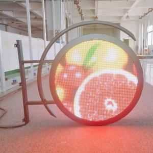 Wholesale RGB Full color Logo advertising double/single side circle led display sign round led display Indoor Outdoor Circle LED from china suppliers