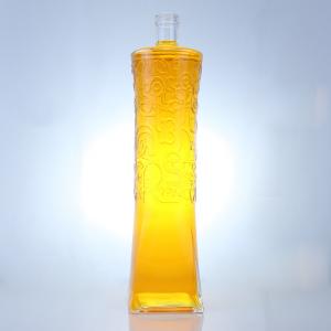 Wholesale Industrial Liquor Glass Bottle with Unique Shape and Embossed Super Flint Material from china suppliers