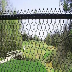 China 100ft 8ft 6ft Black Galvanized Chain Link Fence Galvanized Diamond Wire Mesh on sale