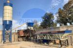 HZS75 High Efficiency Stationary Concrete Batching Plant, 750 L Cement Mixing