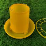 Heavy Duty Poultry Feed Bucket Large Capacity Red And Yellow Storage Container