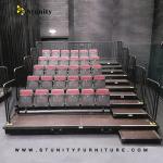 Metal Structural Telescopic Bleacher Seating Retractable Platform