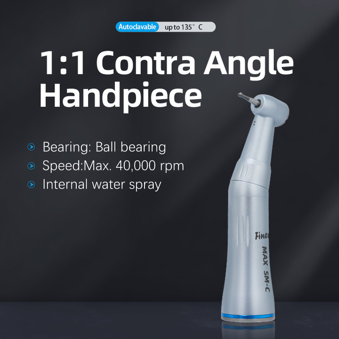 Air Turbine Low Speed Contra Angle Dental Handpiece With Internal Water Spray