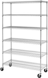 Wholesale 6 Tier Industrial Wire Shelving rack 72 Inch Height Strong Welded from china suppliers