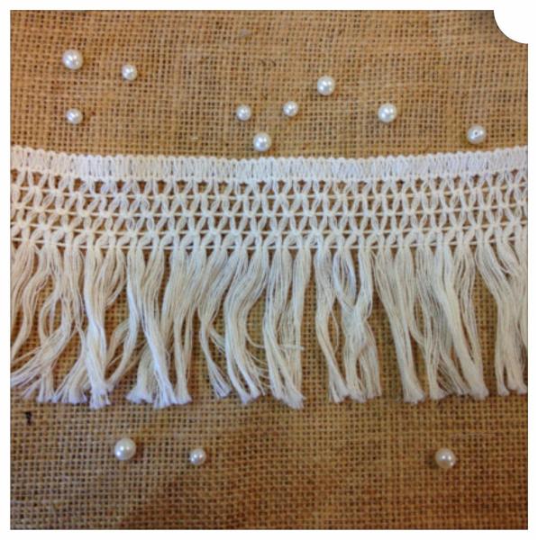 Fashion design ODM cotton fringe trimming with knotted tassels for table cloth
