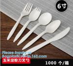 wholesale Biodegradable cPLA plastic white cutlery set,Eco-friendly Disposable