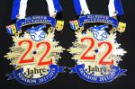 Runing Race Sports Enamel Medals Cut Out Effect Sublimated Ribbon Both Size