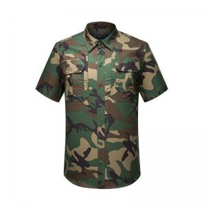 China Polyester Breathable Camouflage Military Tactical Shirts Multi Pocket 180g Fabric on sale