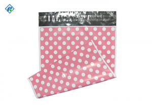 China 2.5 mil 10x13inch Pink Polka Dot Poly Mailers Mailing Bags with Adheisve on sale