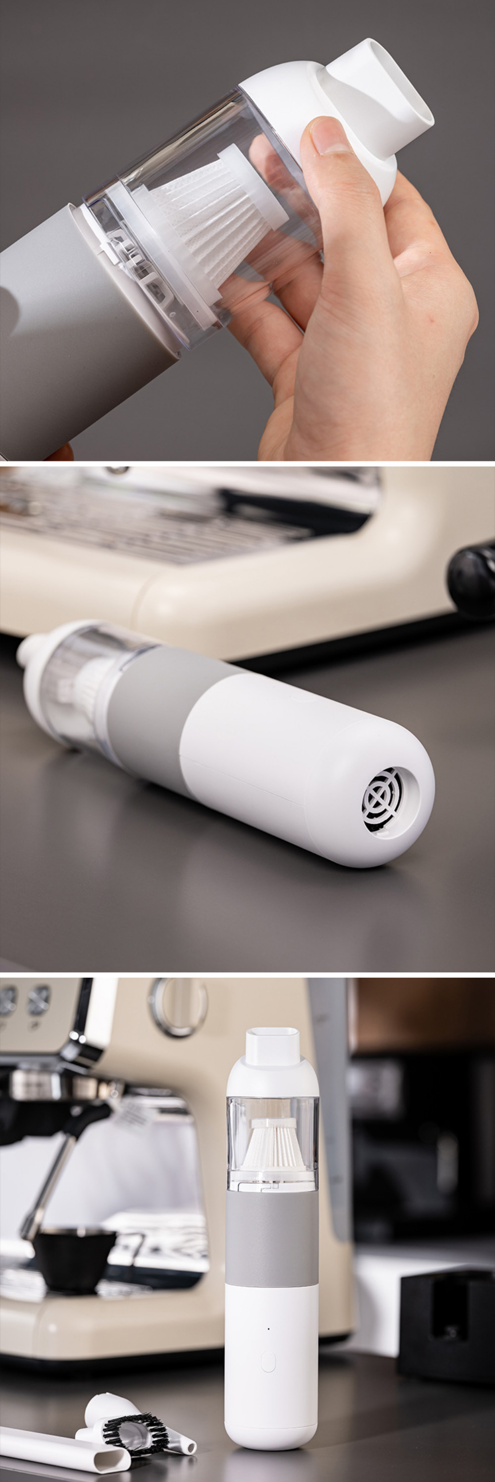Coffee Tea Tools Compact Wireless Rechargeable Vacuum Cleaner for Baristas and Cafes