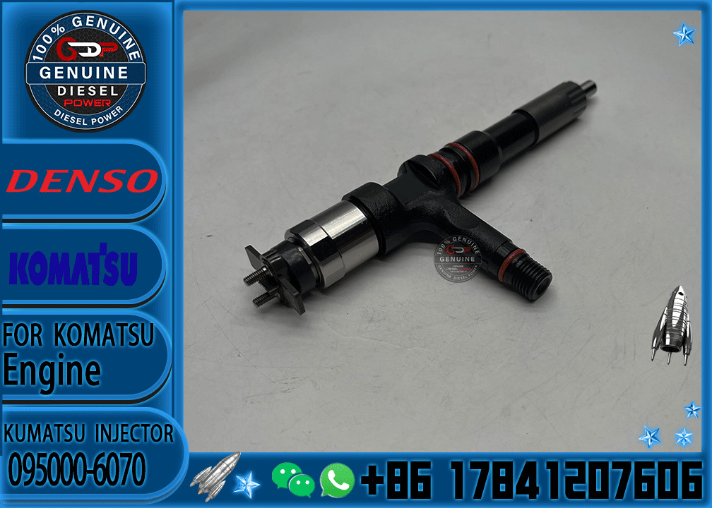 Diesel Common Rail Injector 095000-6070 For KOMATSU PC350-7 PC400-7 6251-11-3100