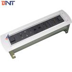 Rounded Corner 180 Degree Rotating Angle dDesk Flip Up Power Outlet