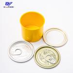 Yellow CBD Tin Can With Lids 200ml D65x60mm Cigarette Tins Vintage