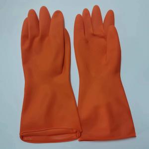 Wholesale 30cm Industrial Latex Household Glove Chemical Resistance Thickening Orange Latex Glove from china suppliers