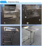 Stainless Steel 304 Fan Shape Trolley 2 Shelf Removal SS Trolley