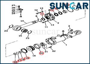 Wholesale D375A-3D Dozer 707-99-74420 Blade Tilt Cylinder Replacement Kits Komatsu Service Kit from china suppliers