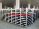 PP Wheel Q235 Display Storage Rack Danish Trolley Shelves