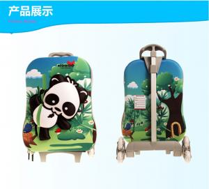 China Animal Print Kids Hard Case Luggage / Suitcases For Kids Cartoon Panda Pattern on sale