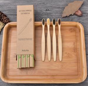 China Natural Charcoal Biodegradable Bamboo Toothbrush Custom Green on sale