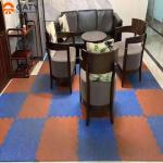Recycled Rubber Jigsaw Floor Tiles Anti Skid , Rectangle Rubber Puzzle Floor