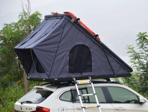Wholesale Family Camping SUV Hard Shell 125cm 4x4 Roof Top Tent with Telescopic Ladder from china suppliers