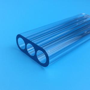 Wholesale Triple Bore Polished Laser Flow Tube Cerium Doped Quartz transparent Color from china suppliers