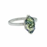 Genuine Moss Agate Gemstone Ring, Green Moss Agate Ring, Beautiful Ring, Moss