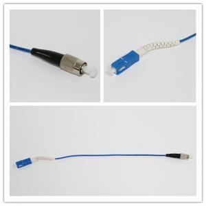 Wholesale SC PC Fiber Optic Cable Patch Cord With White Flexible Boot , Polishing A from china suppliers