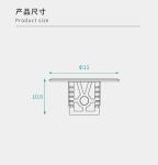 11*10.6mm Crystal Steel Shelf Pins Furniture Connecting Fitting For Flat Packed