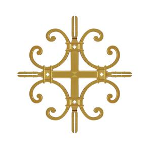 Wholesale Plastic Gold Dust Cross Inserts For Georgian Bar flower NormalSize Double Glazing from china suppliers