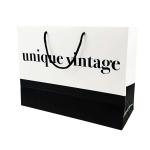 Tote Paper Shopping Bags Silver Stamping With Handles For Clothes Garment