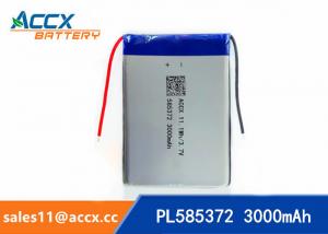 Wholesale 585372 3000mAh lithium polymer battery for digital products 3.7V with PCM protection from china suppliers