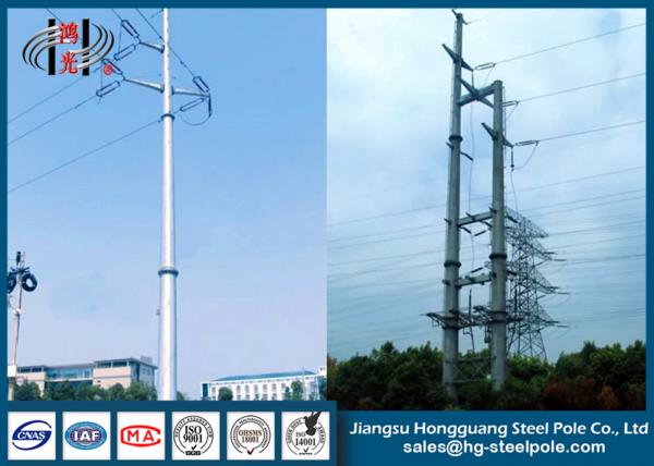Quality Galvanised Steel Tapered Power Transmission Poles for Overhead Power Line for sale