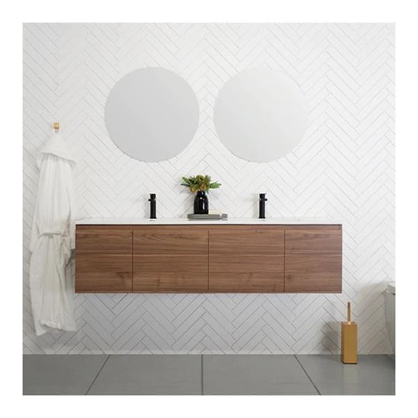 Wall Mounted Customized Concrete Bathroom Vanity Cabinet Set with Cupboard and
