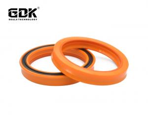 China GDK Hydraulic Cylinder Piston Seal PU Material Orange Colour Hallite Seal For Excavator Cylinder on sale