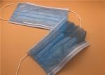 3Ply White Breathable Disposable Mask With Tie On Spunlace / Spunbond