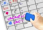Stain Resistant Surface Fridge Magnet Dry Erase Calendar For Refrigerator