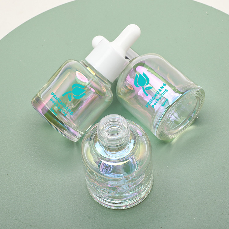 30ml Cosmetic packaging Essential Oil Bottles Round Skin Care Serum Bottles Dropper