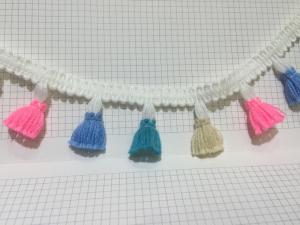 Wholesale Colorful handmade polyester twisted tassels fringes trimmings for home curtain decoration from china suppliers