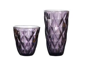 Wholesale 380ml Solid Purple Crystal Highball Glasses CE Approved For Drinking from china suppliers